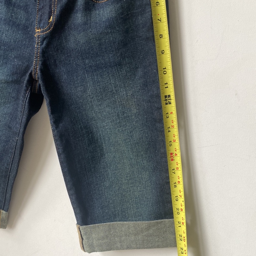 (B48) DKNY Jean Dark wash Blue denim capris shorts, Size 6 - Picture 12 of 12